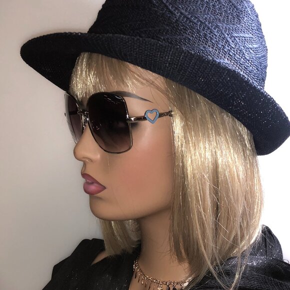 Juicy Couture Oversized Silver & Blue Sunglasses - Picture 2 of 4